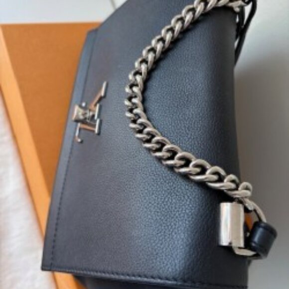 Louis Vuitton LockMe II BB Noir – Black Grained Calfskin with Silver Hardware - Picture 6 of 16